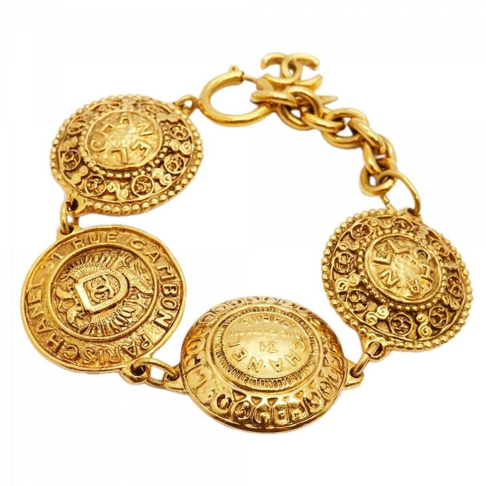 CHANEL Gold Logo Charm Bracelet - Picture 1 of 11